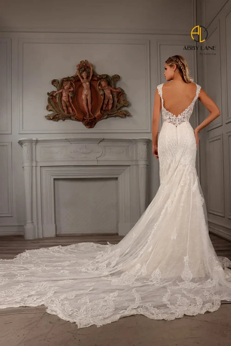 Abby Lane 97159 Wedding Dress size 6 Ivory Champagne - Image 2