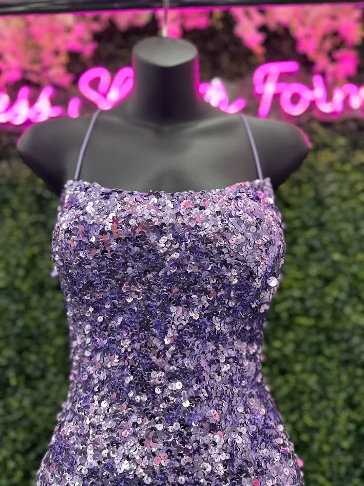 Amarra 94282 Long Fitted Sequin Backless Corset Slit Prom Dress Scoop Neck Formal Pageant Gown - Image 13