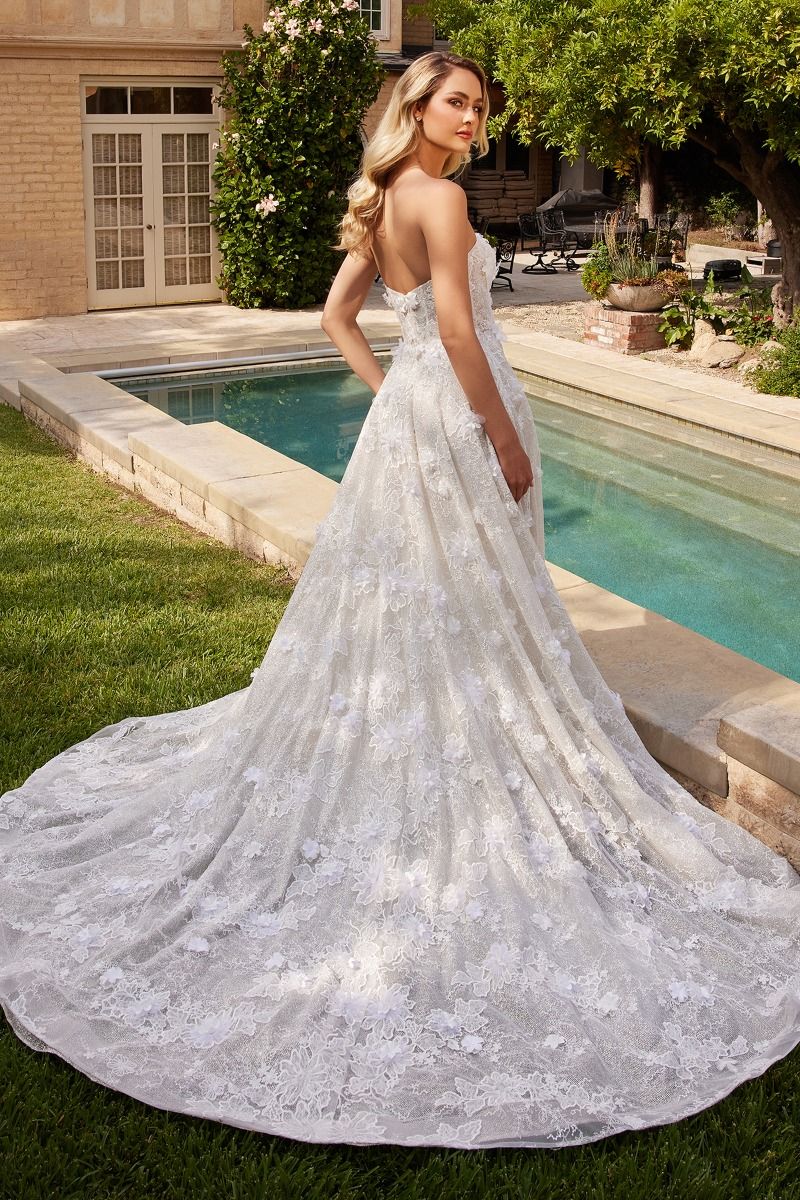 Andrea and Leo Couture CD860W Strapless Wedding Dress Removable Shaw - Image 4