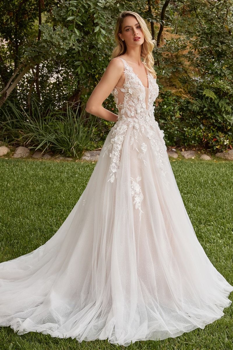 Andrea and Leo Couture CDS436W Lace Wedding Dress with Removable Long Sleeves - Image 3