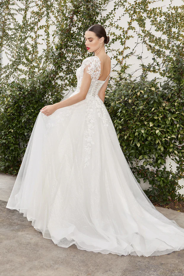 Andrea & Leo Couture A1082 Long High Neck Lace Ballgown Wedding Dress Bridal Gown Corset - Image 3