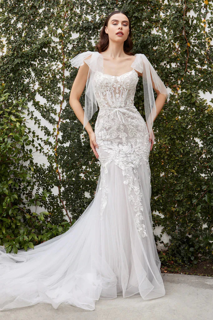 Andrea & Leo Couture BEATRICE A1086W Wedding Dress Size 4 Sheer Lace Mermaid Bridal Gown - Image 3