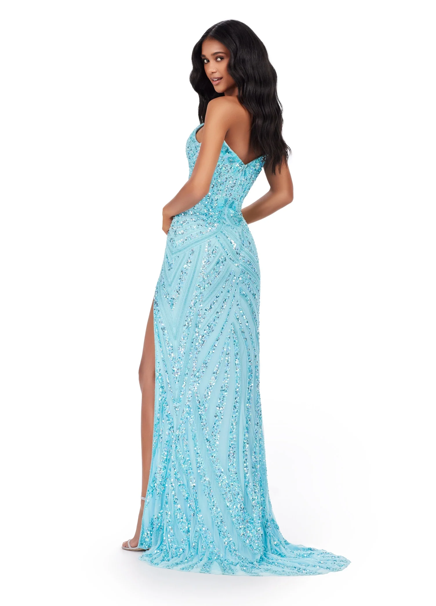 Ashley Lauren 11236 Size 4,8,14,16 Black/Silver Prom Dress - Image 76