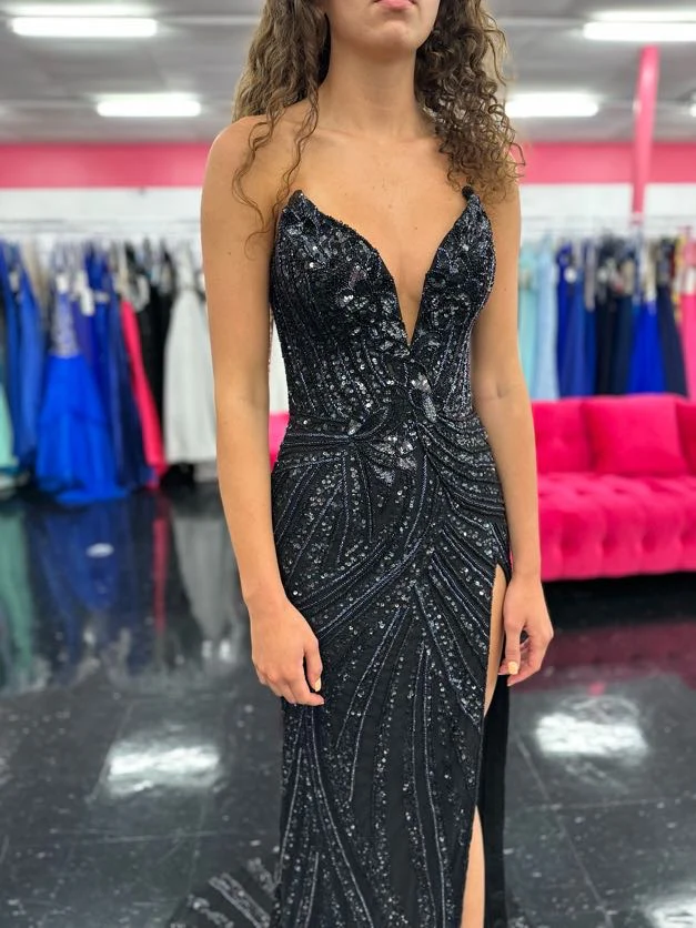 Ashley Lauren 11236 Size 4,8,14,16 Black/Silver Prom Dress - Image 83