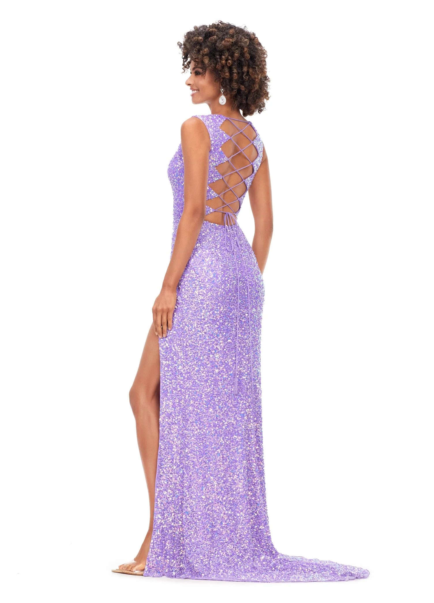 Ashley Lauren 11373 Electric Watermelon Prom Dress sz 6 Lace Up Back Fully Beaded Evening Gown - Image 8