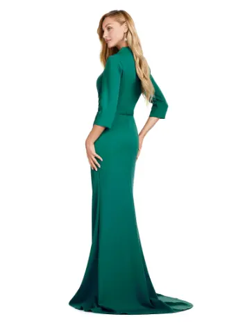 Ashley Lauren 11418 Long Evening Dress Scuba Formal Gown Square Neckline Formal Mother of Bride Groom - Image 8