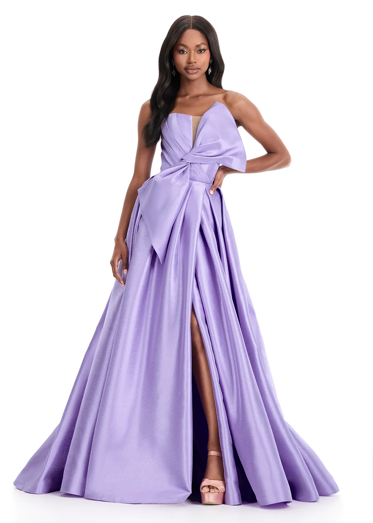 Ashley Lauren 11609 Formal Dress Ballgown Oversized Bow - Image 11