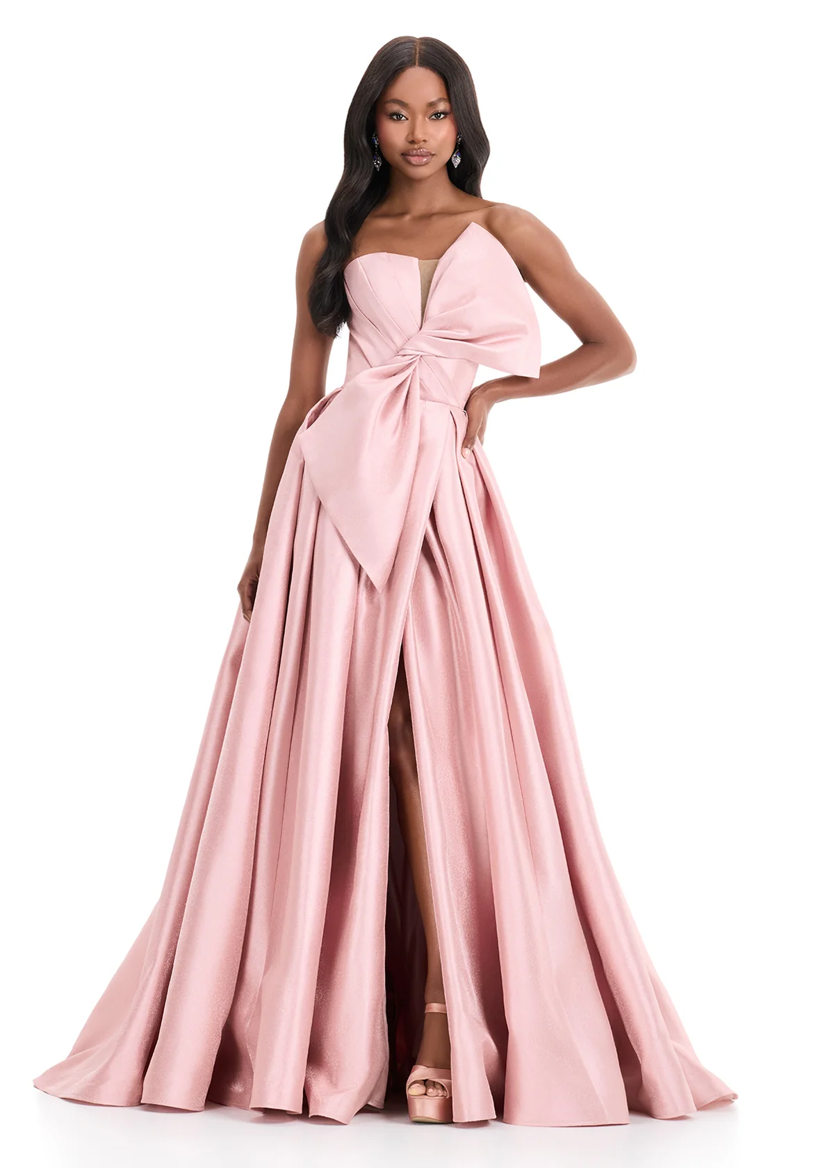 Ashley Lauren 11609 Formal Dress Ballgown Oversized Bow - Image 12