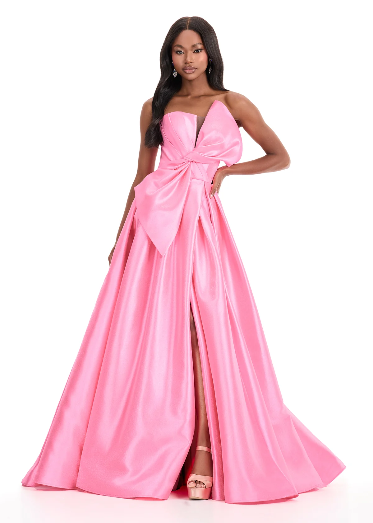 Ashley Lauren 11609 Formal Dress Ballgown Oversized Bow - Image 5