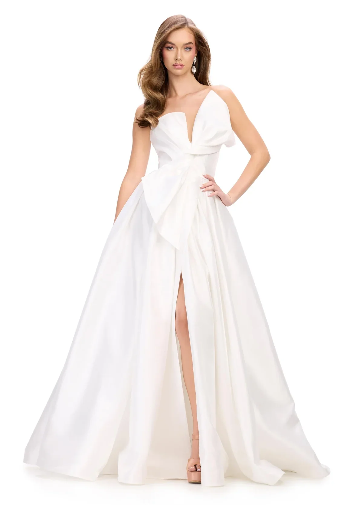 Ashley Lauren 11609 Formal Dress Ballgown Oversized Bow - Image 6