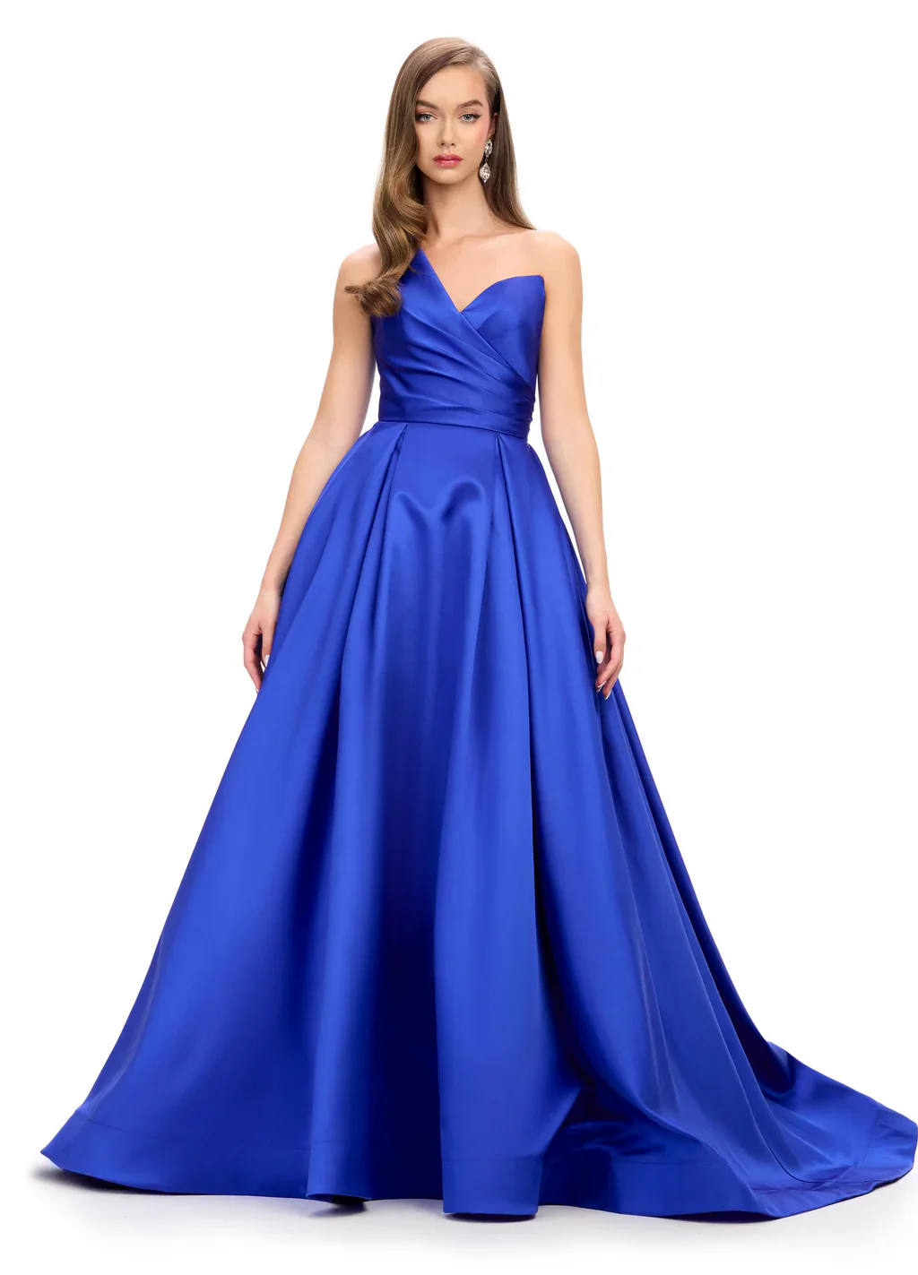 Ashley Lauren 11772 One Shoulder Ballgown Prom Dress Sweetheart Neckline Ruched Bodice - Image 4