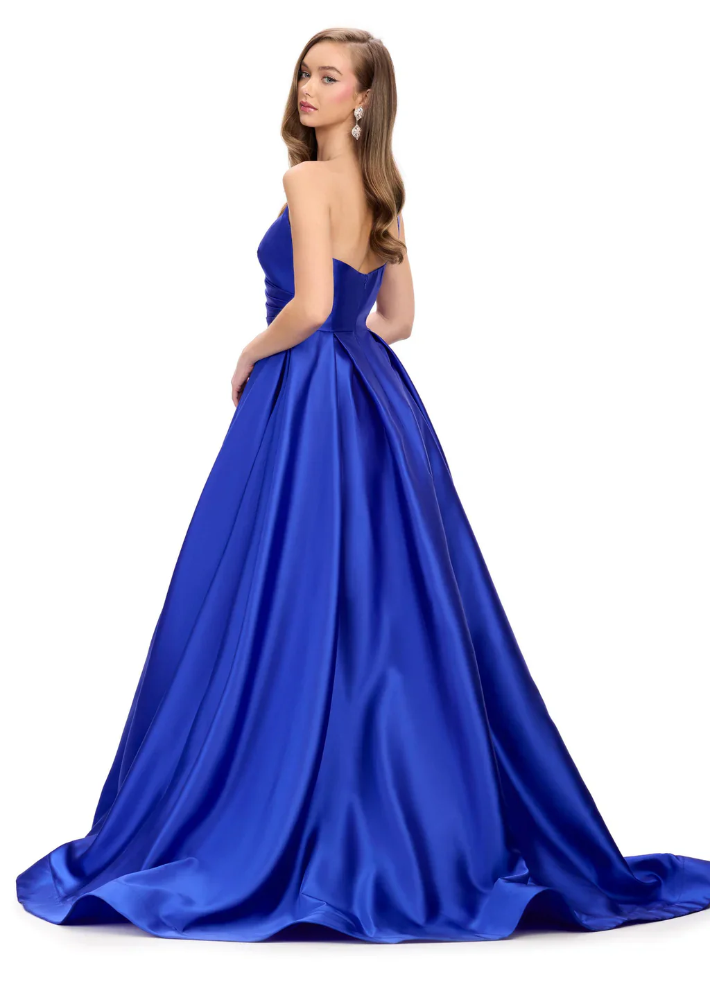 Ashley Lauren 11772 One Shoulder Ballgown Prom Dress Sweetheart Neckline Ruched Bodice - Image 5