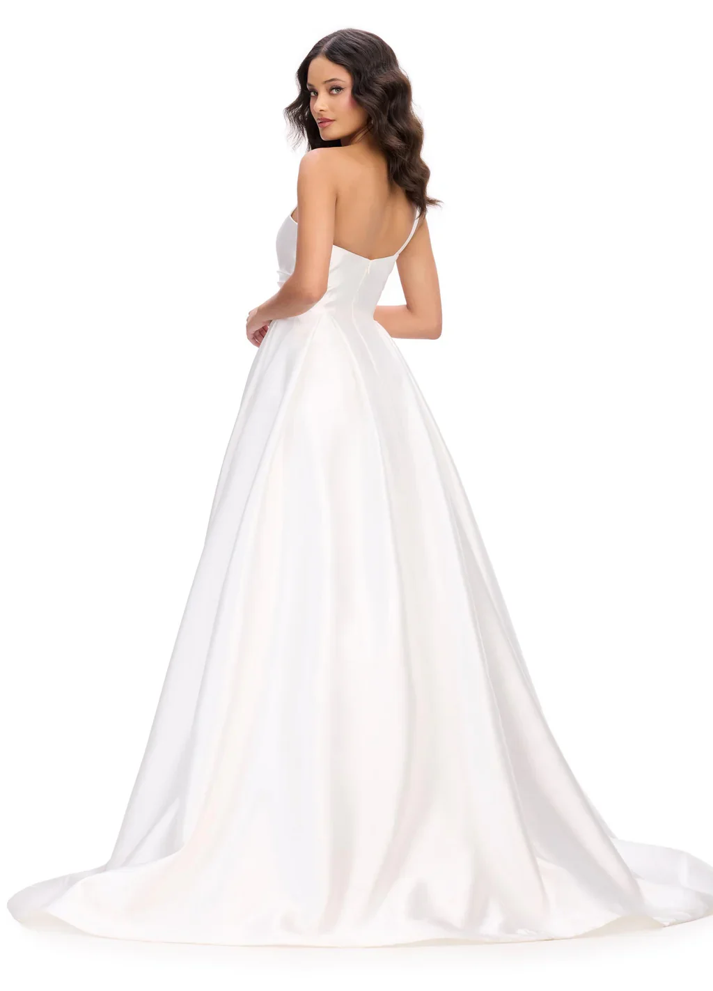 Ashley Lauren 11772 One Shoulder Ballgown Prom Dress Sweetheart Neckline Ruched Bodice - Image 6