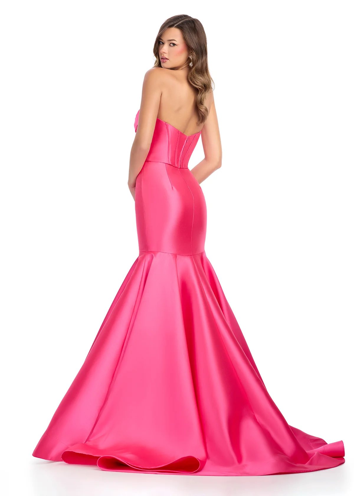 Ashley Lauren 11908 Mikado Mermaid Corset Prom Dress Two Piece Formal Pageant Gown Cowl Neck - Image 4