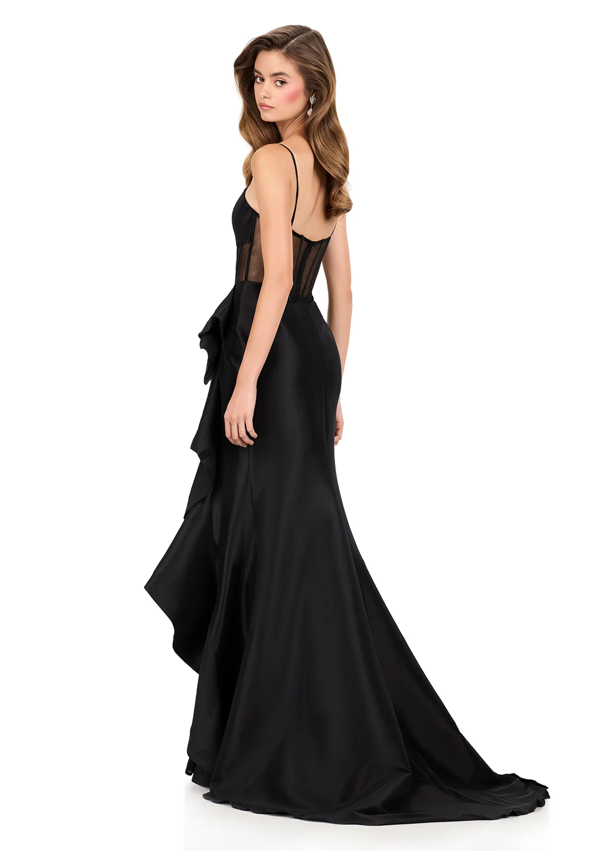 Ashley Lauren 12213 Size 8 Violet Prom Dress Formal ruffle - Image 8