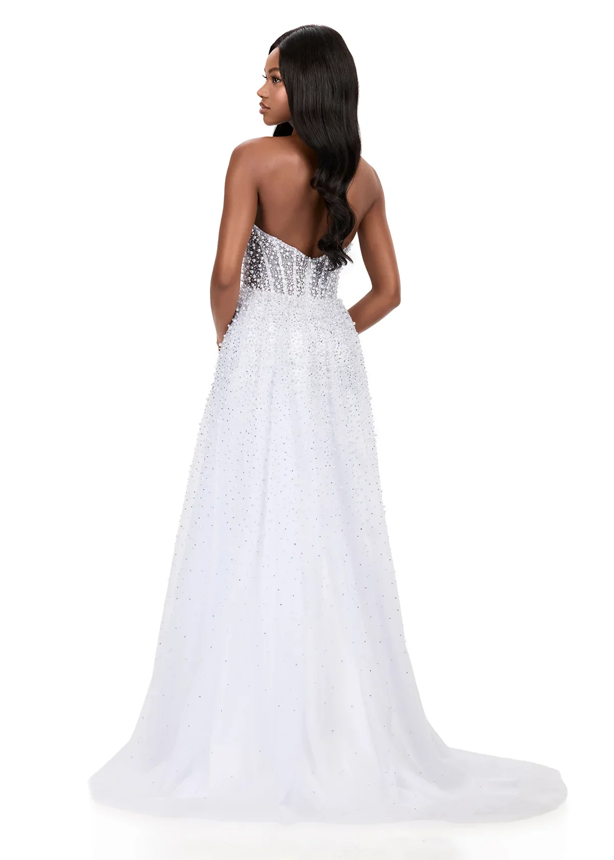Ashley Lauren 12268 Size 6 Yellow Pearl Prom Dress A Line - Image 10