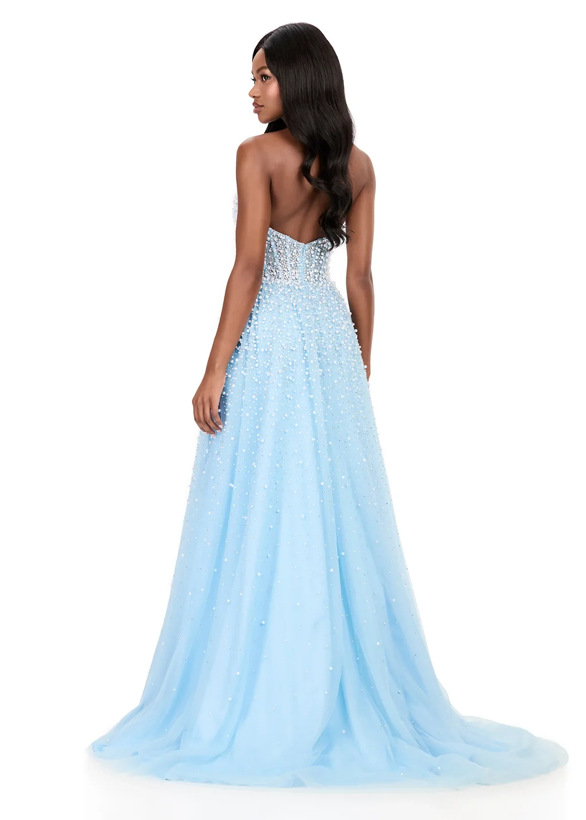 Ashley Lauren 12268 Size 6 Yellow Pearl Prom Dress A Line - Image 9