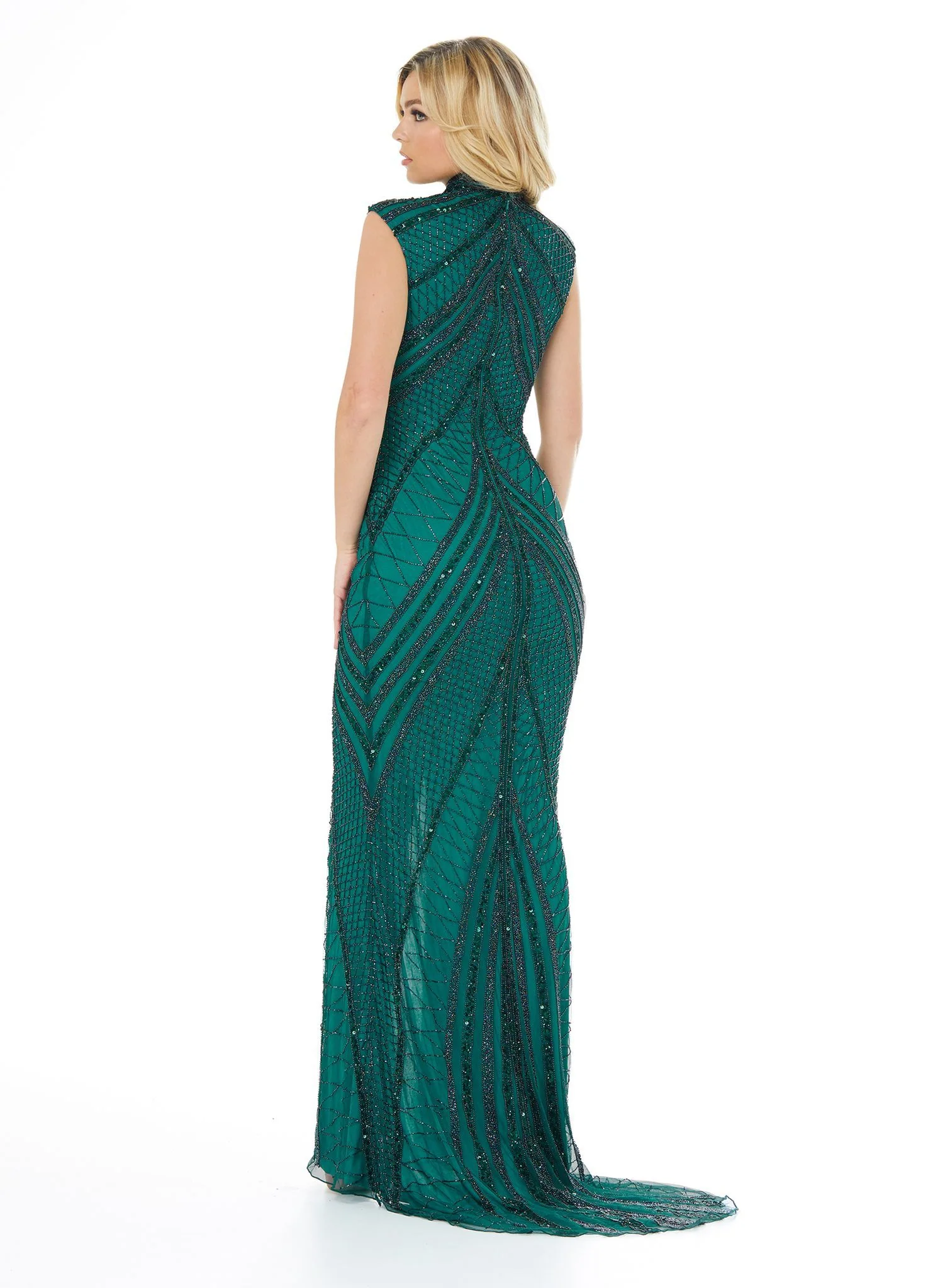 Ashley Lauren 1624 Cap Sleeve Beaded Evening Gown - Image 48