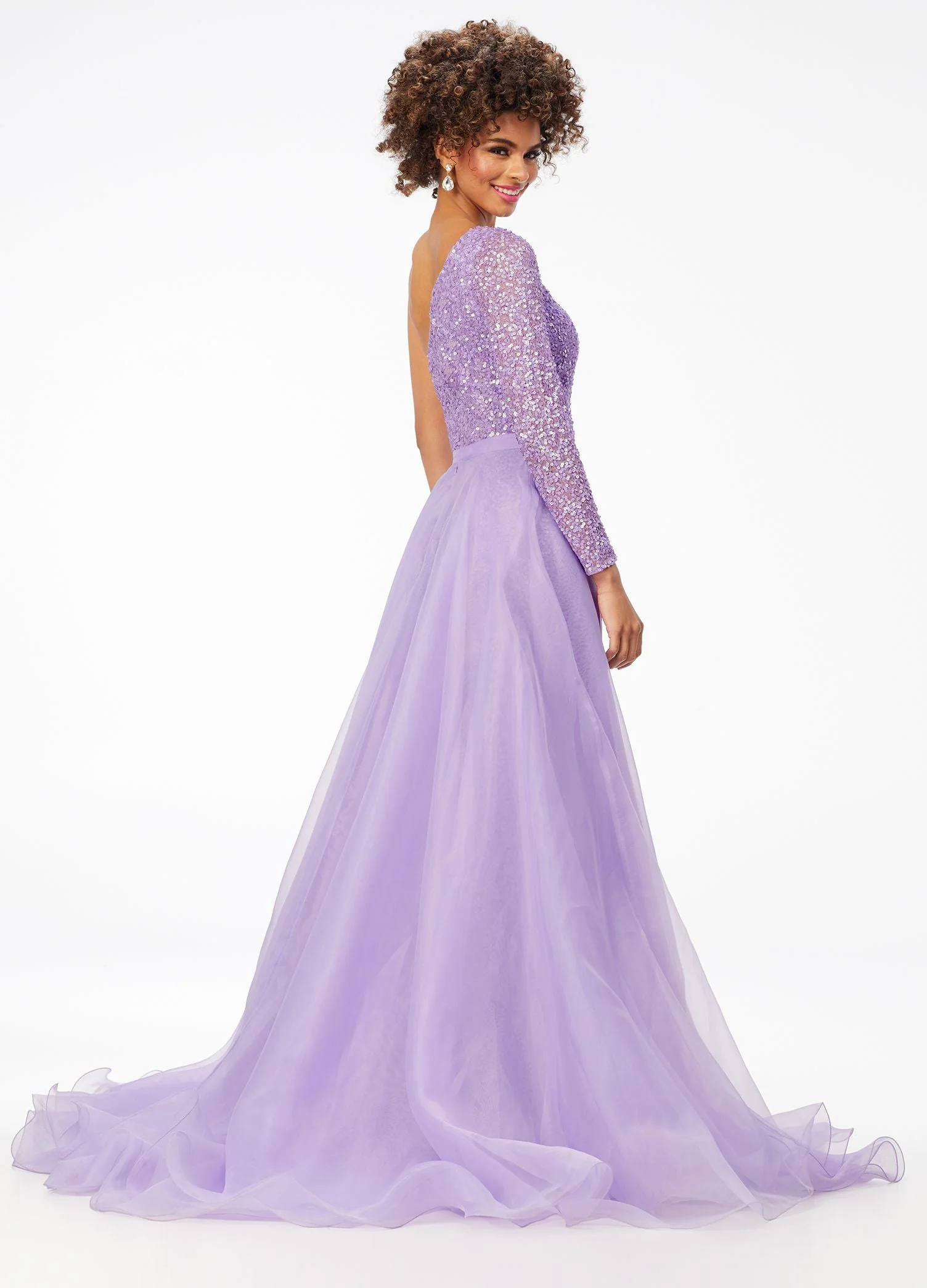 Ashley Lauren 1740 Size 2 Jade Long Organza Overskirt Wire Hem Pageant Prom Layers - Image 44