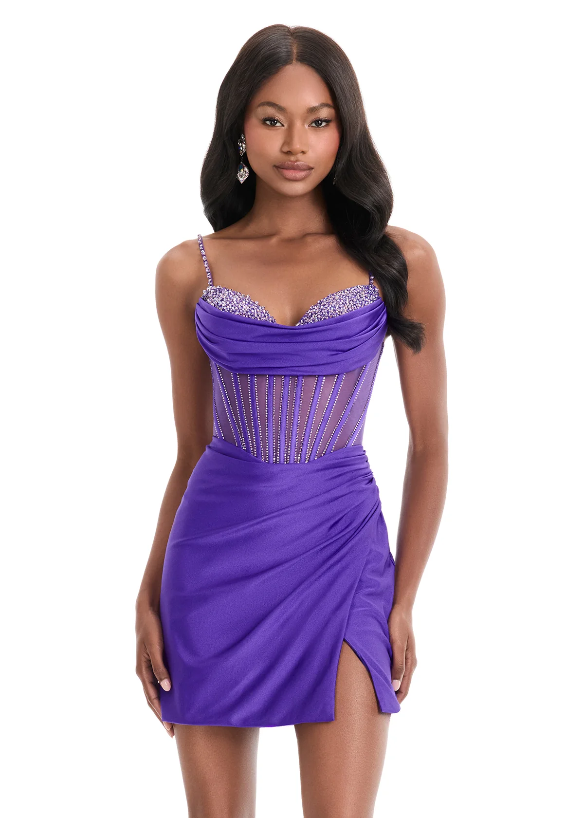 Ashley Lauren 4864 Size 2 RED Corset Homecoming Dress Cocktail - Image 5
