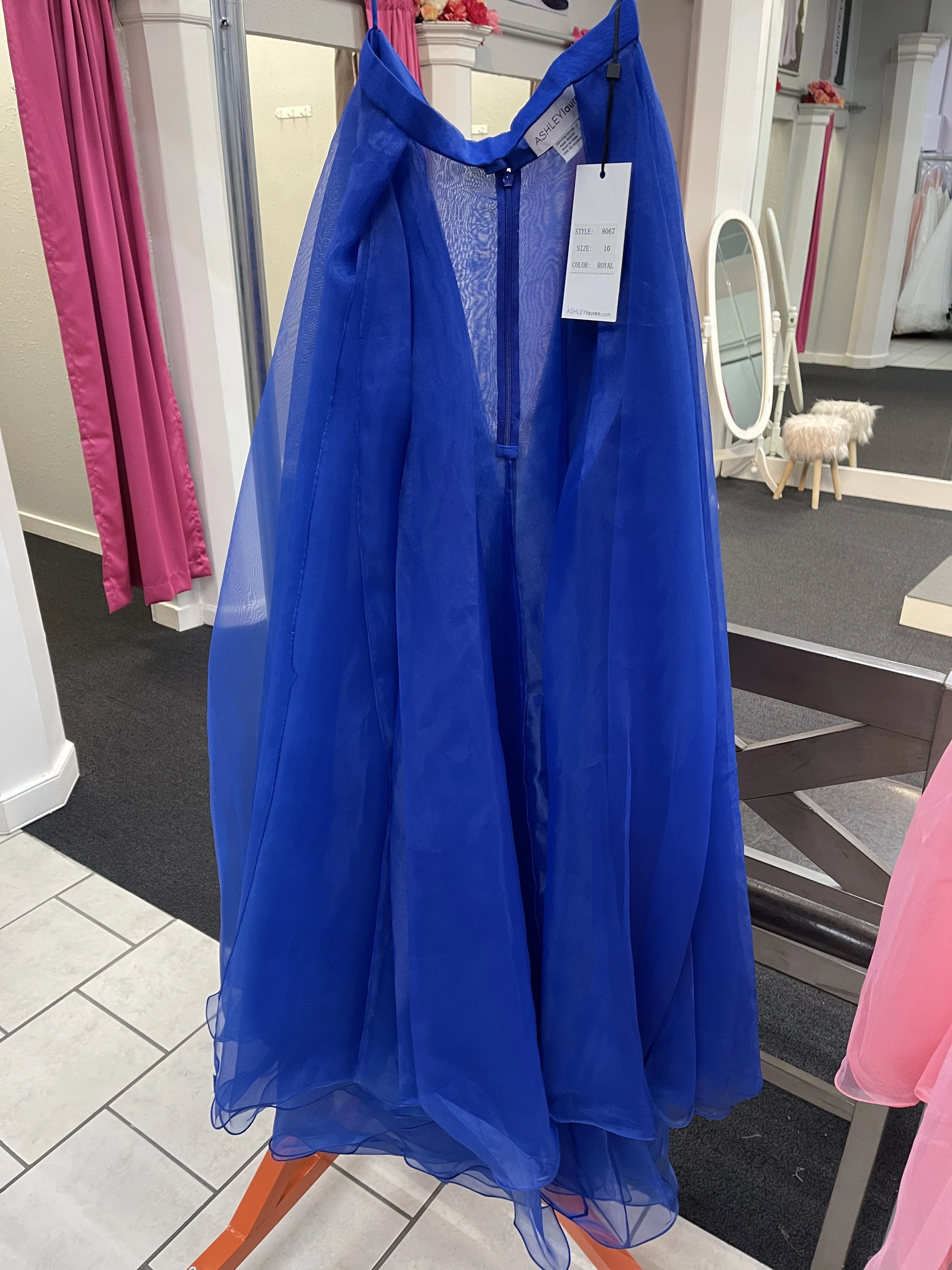 Ashley Lauren Kids 8067 Size 4 Fuchsia Girls Organza Overskirt with Wire Hem Fun Fashion Pageant Girls - Image 10