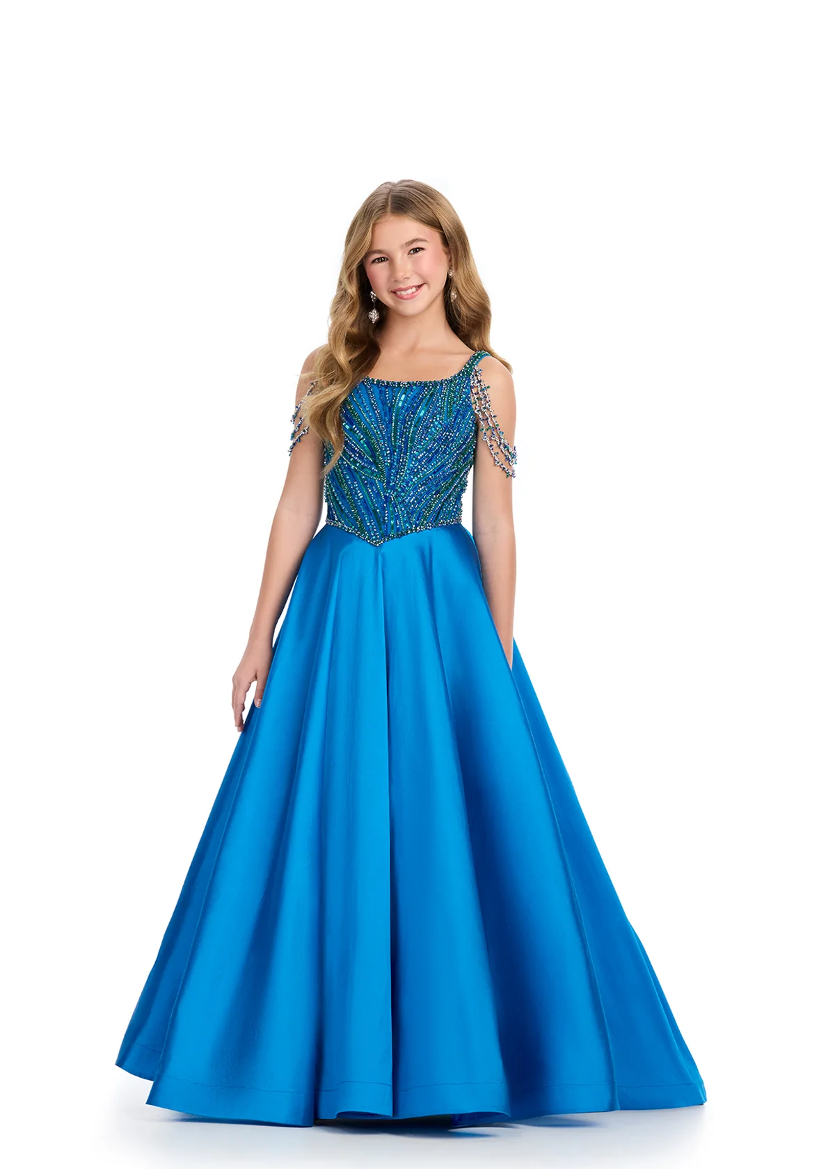 Ashley Lauren 8320 Girls Beaded Ballgown