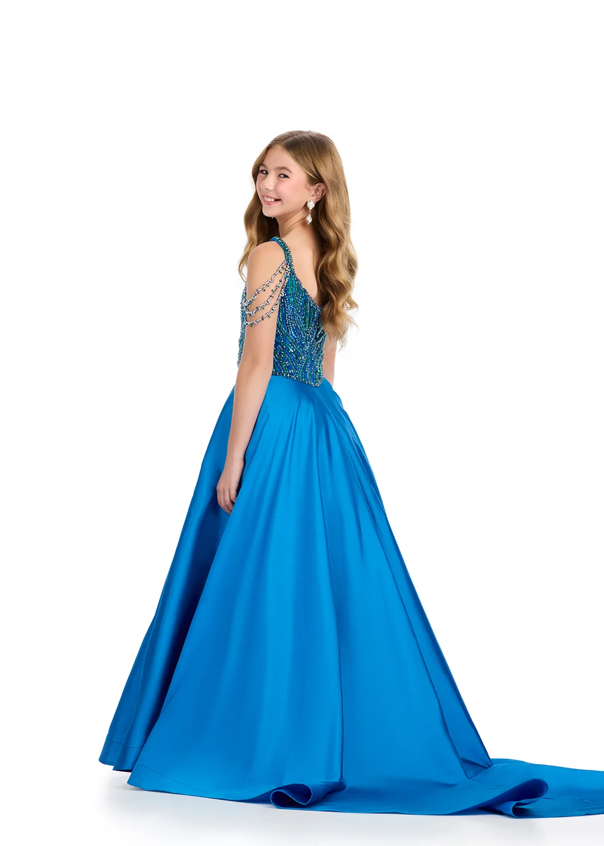 Ashley Lauren 8320 Girls Beaded Ballgown - Image 3