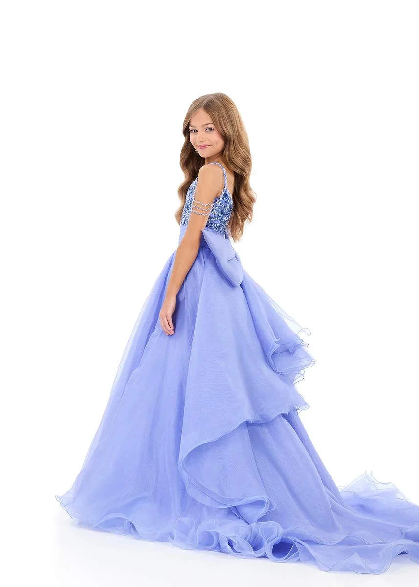 ASHLEYlauren 8356 Girls Pageant Gown Large Back Bow - Image 6