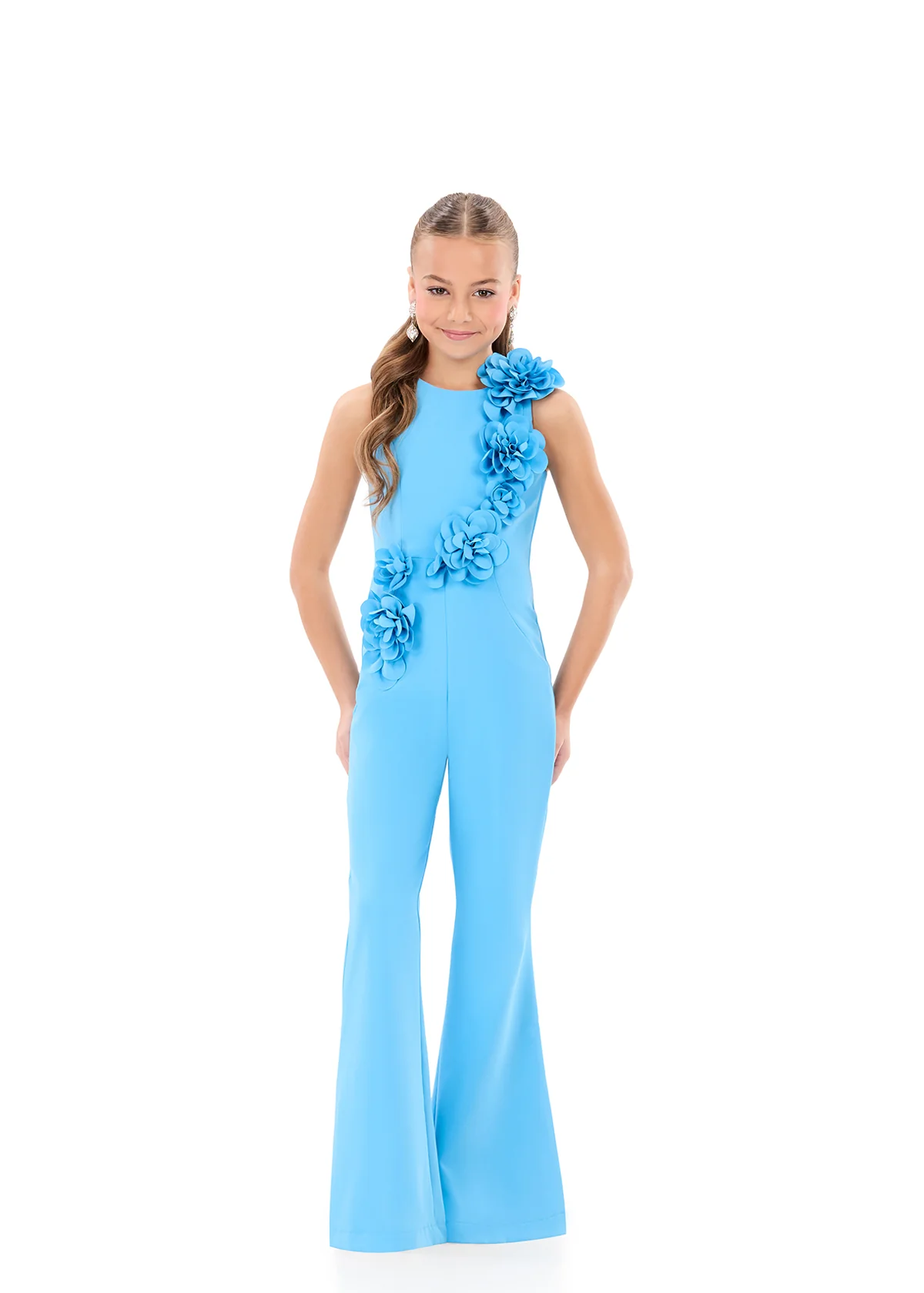 Ashleylauren 8371 Girls Pageant Jumpsuit
