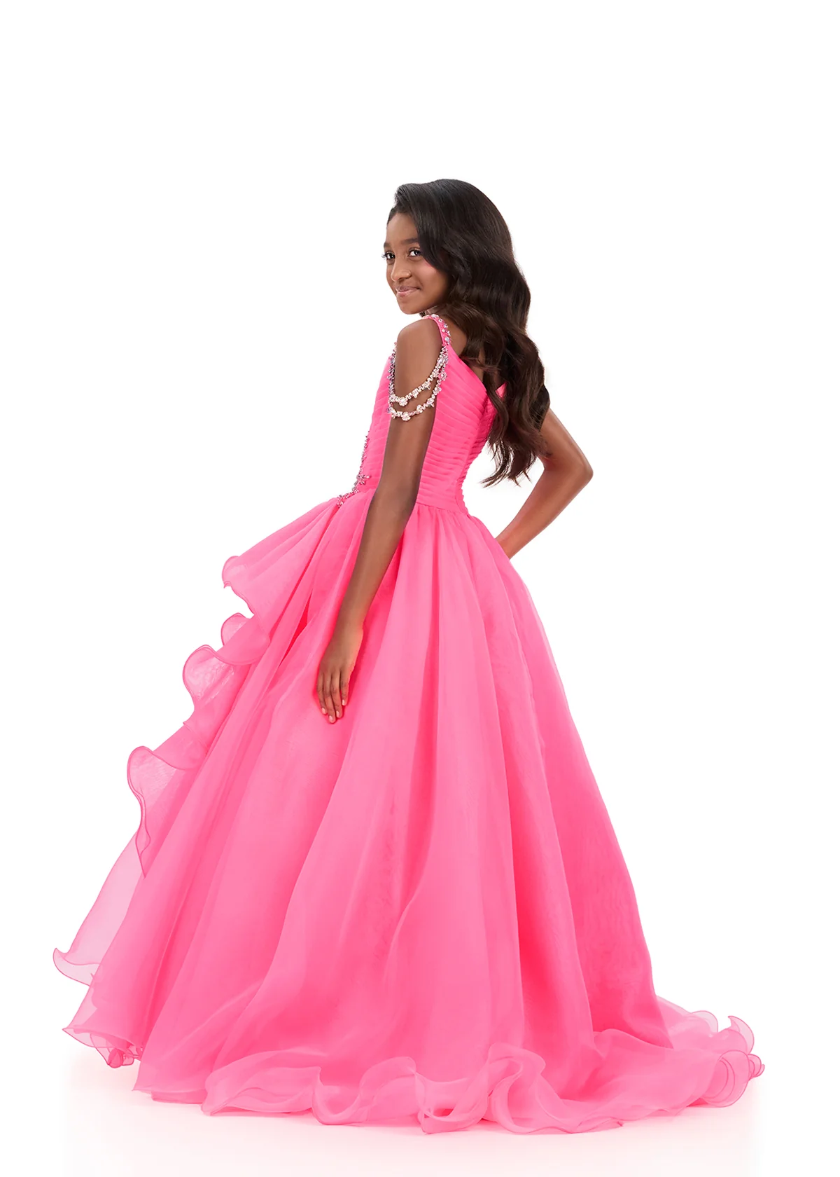 Ashleylauren 8378 Kids Pageant Dress Ballgown - Image 2