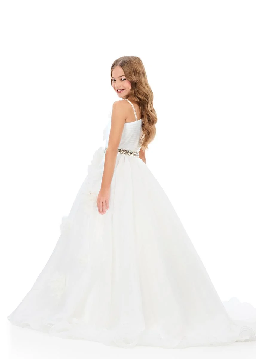 Ashleylauren 8380 Girls Pageant Dress One Shoulder - Image 6