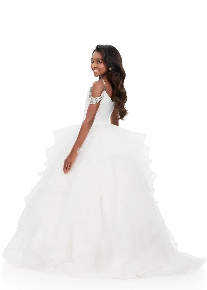 Ashleylauren 8383 Girls Pageant Dress Layered Organza - Image 4