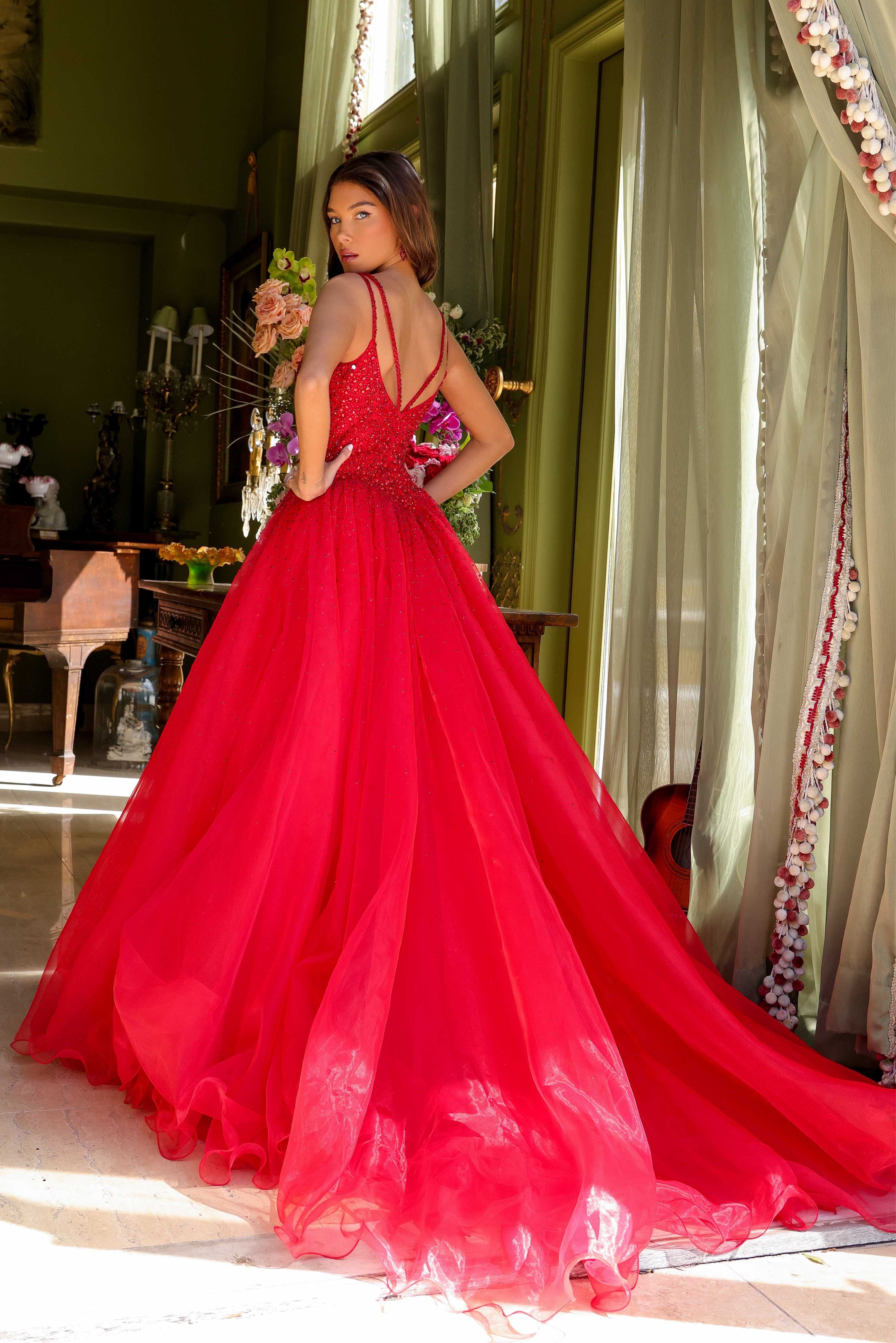 Ava Presley 29522 Pageant Ballgown Princess Seam Tulle Sweetheart Neckline - Image 2