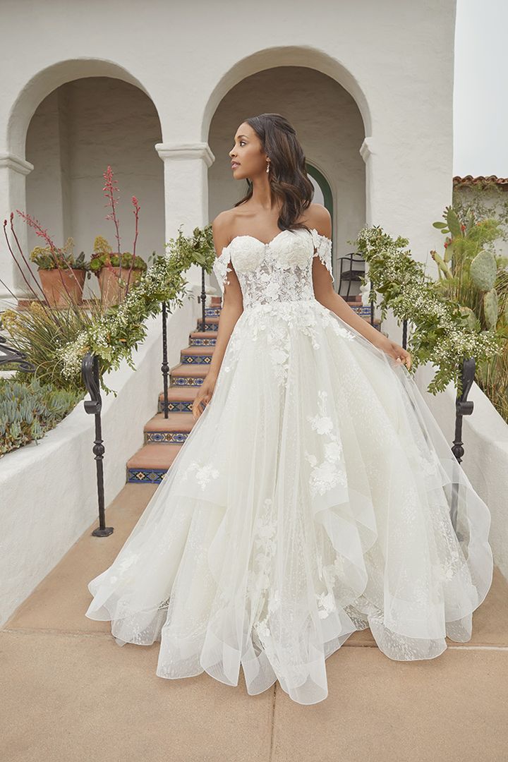 Beloved Bridal B372 Size 4 Astley Wedding Dress by Casablanca Bridal Lace Off the Shoulder Ballgown