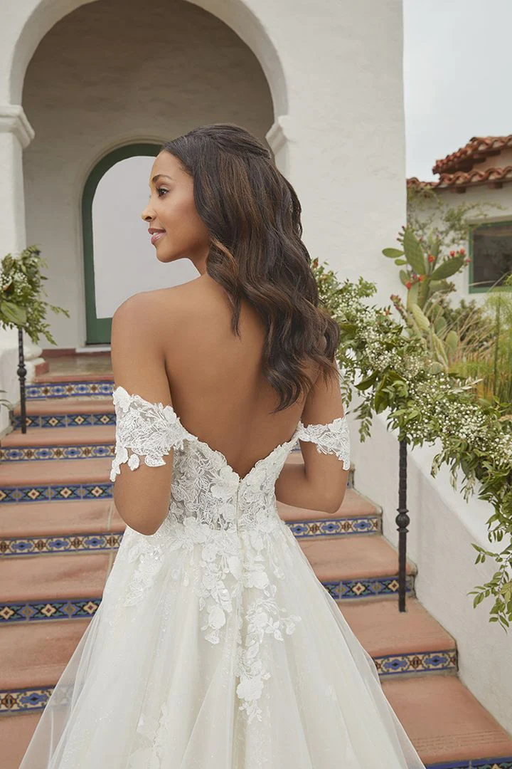 Beloved Bridal B372 Size 4 Astley Wedding Dress by Casablanca Bridal Lace Off the Shoulder Ballgown - Image 4