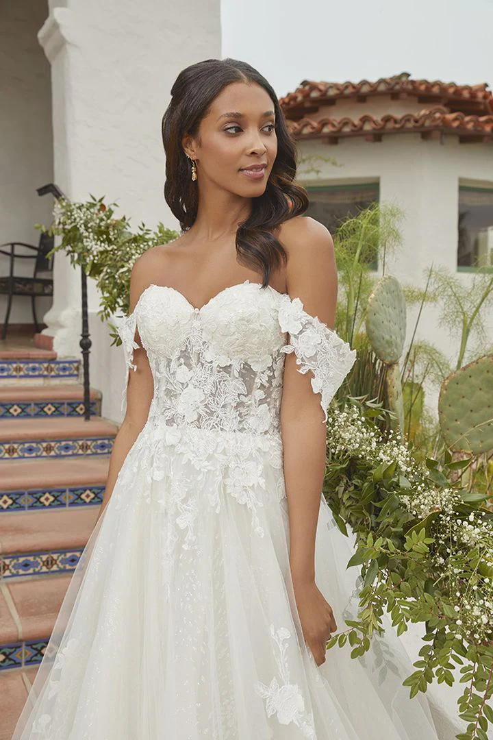 Beloved Bridal B372 Size 4 Astley Wedding Dress by Casablanca Bridal Lace Off the Shoulder Ballgown - Image 5