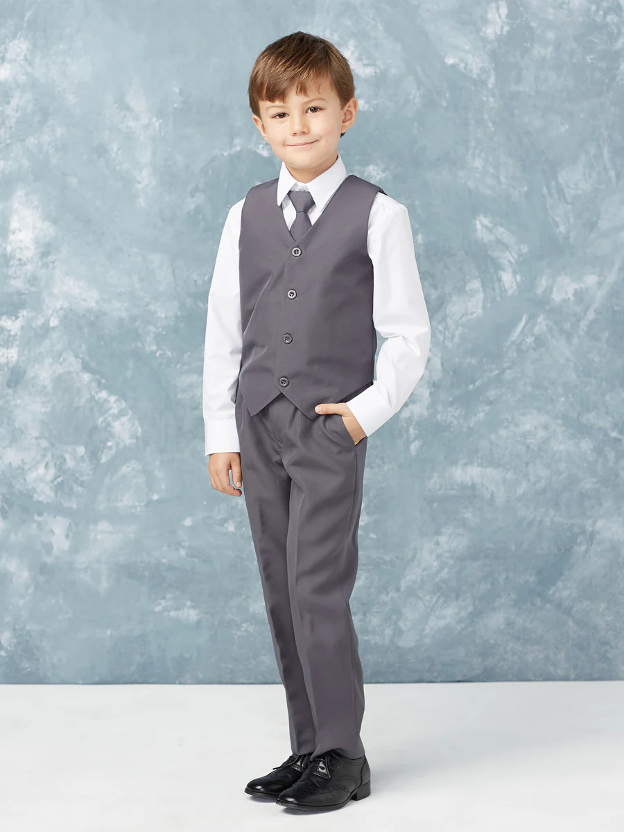 Boy's 5 Piece SLIM FIT Tuxedo Set - Choose Your Color & Size 4020 - Image 11