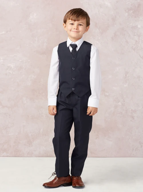 Boy's 5 Piece SLIM FIT Tuxedo Set - Choose Your Color & Size 4020 - Image 12
