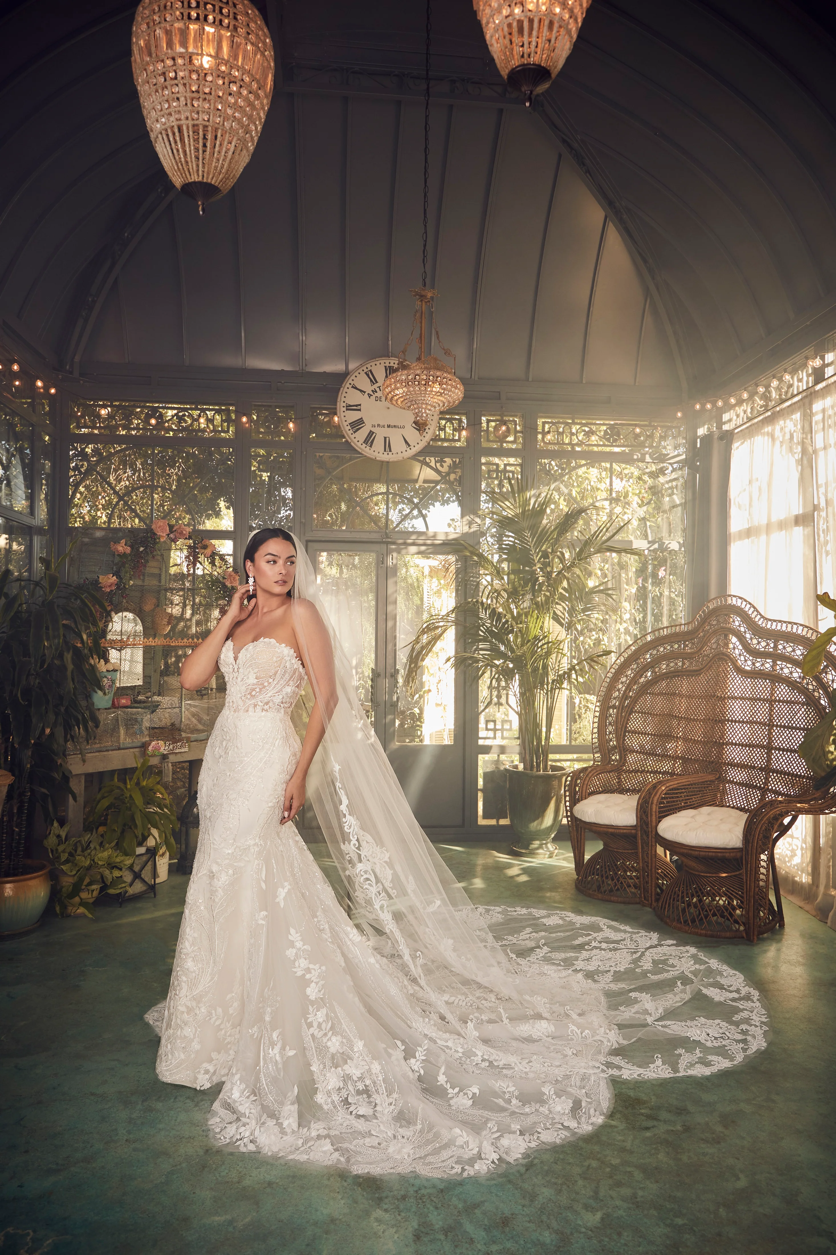 Casablanca 2477 Size 10 Delaney Wedding Dress Beaded Detached Sleeves