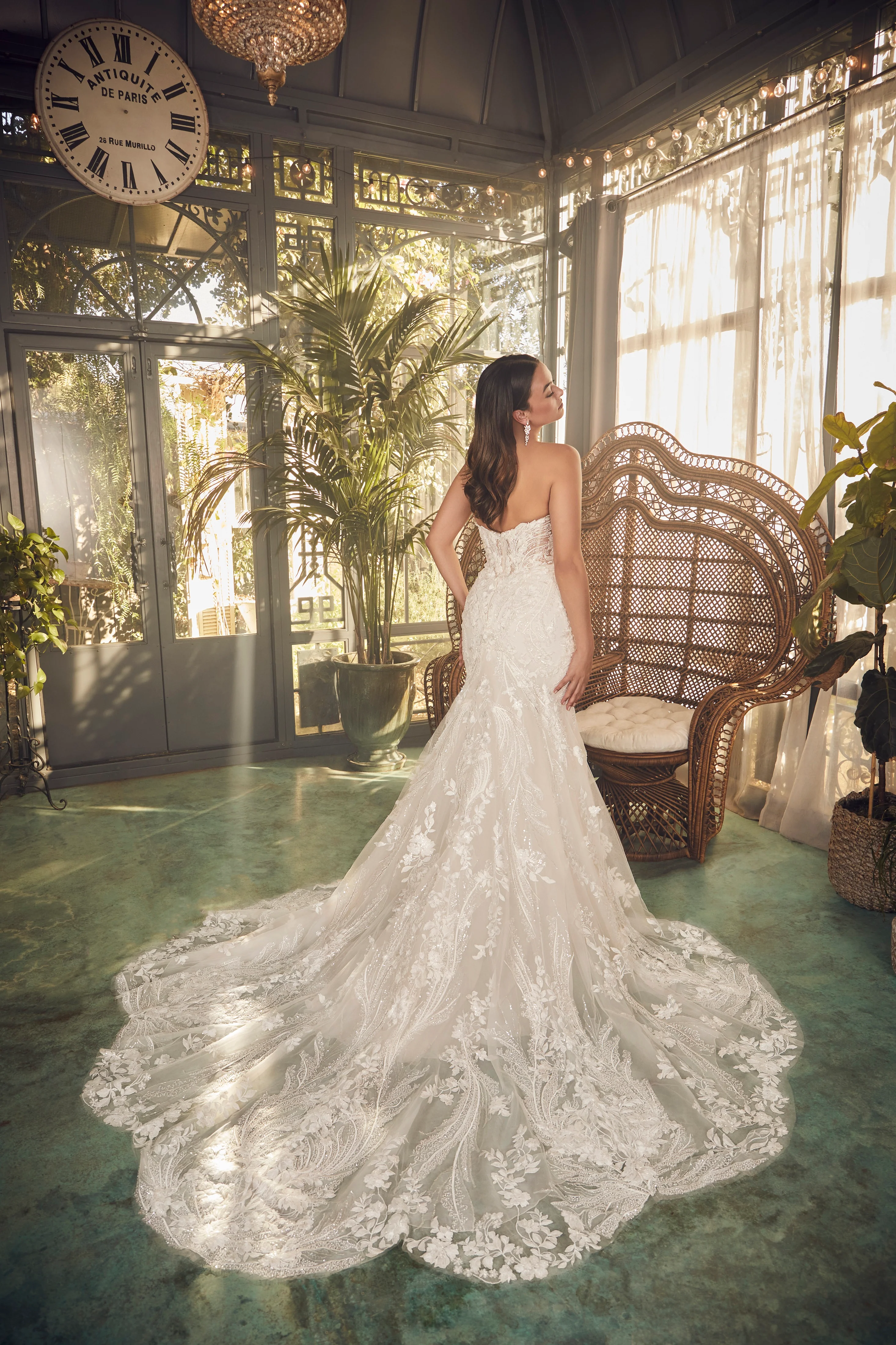 Casablanca 2477 Size 10 Delaney Wedding Dress Beaded Detached Sleeves - Image 2