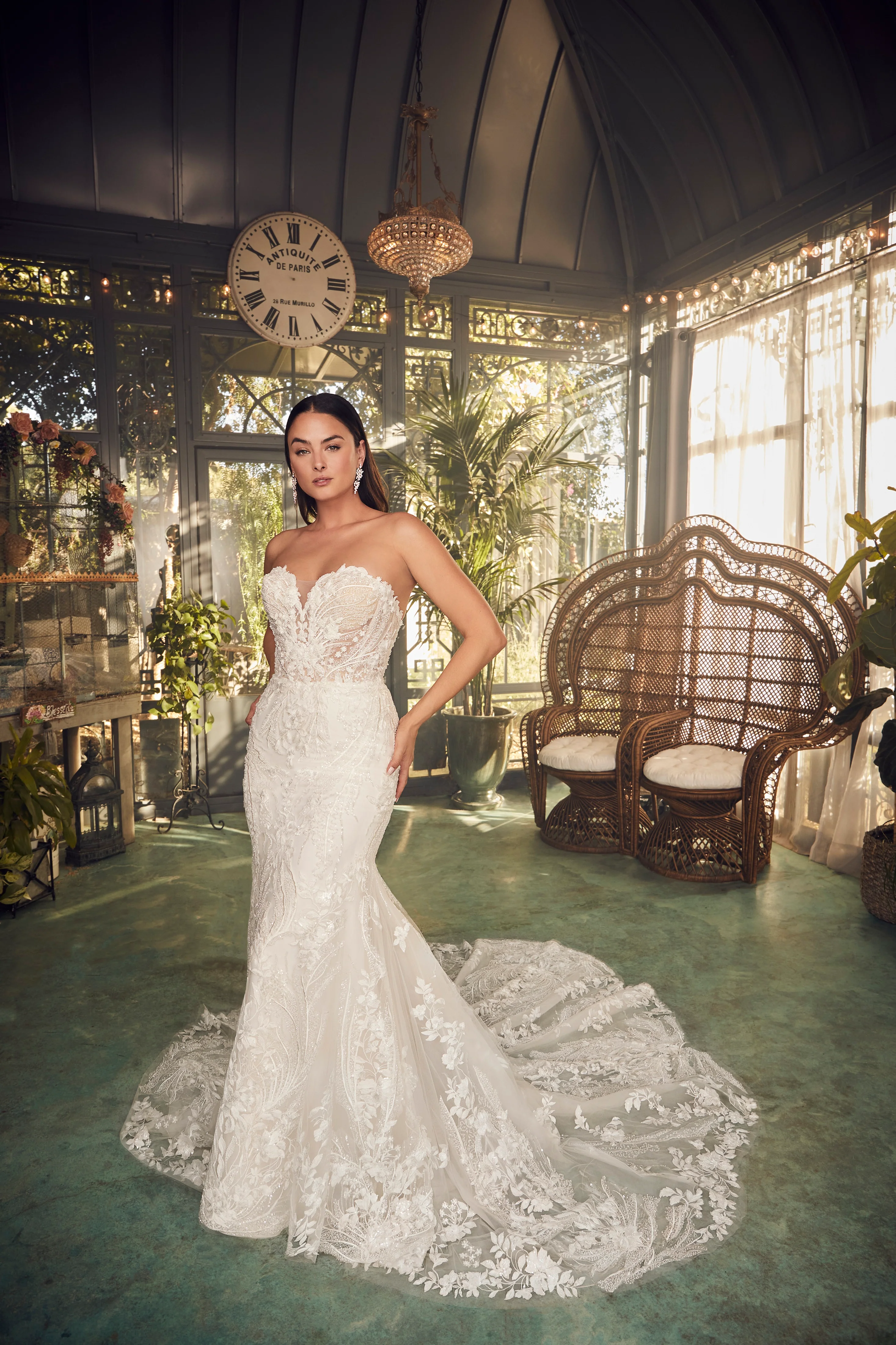 Casablanca 2477 Size 10 Delaney Wedding Dress Beaded Detached Sleeves - Image 6