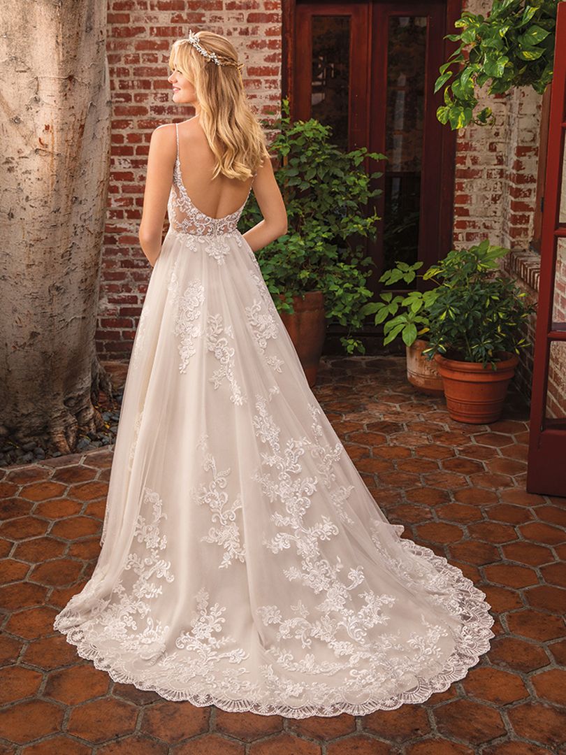 Casablanca Beloved BL286 Delilah Size 12 Lace A Line Wedding Dress Bridal Gown - Image 3