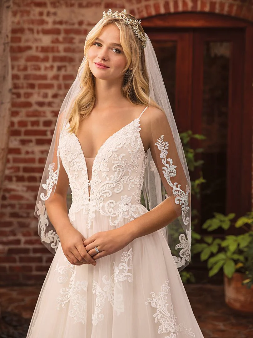 Casablanca Beloved BL286 Delilah Size 12 Lace A Line Wedding Dress Bridal Gown - Image 4
