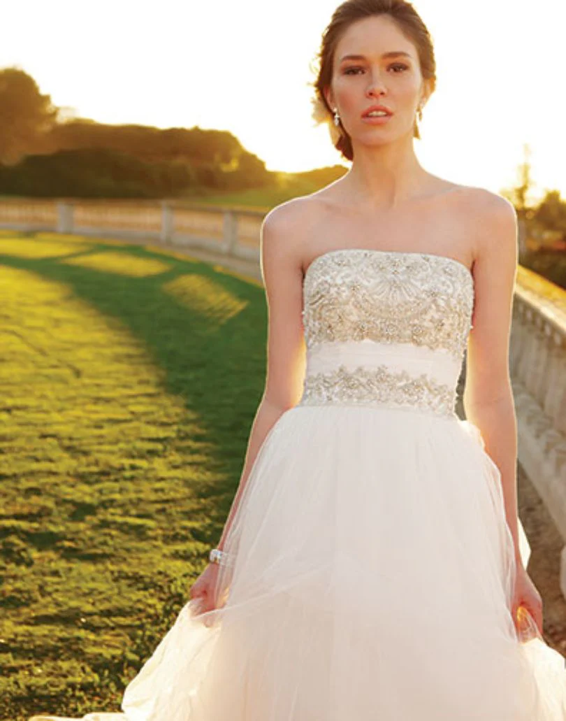 Casablanca Bridal 2052 size 6 Ivory pickups wedding dress ballgown Strapless - Image 3