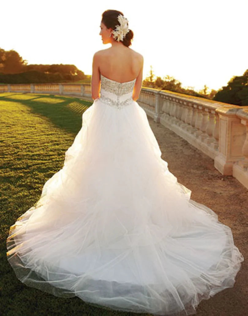 Casablanca Bridal 2052 size 6 Ivory pickups wedding dress ballgown Strapless - Image 4