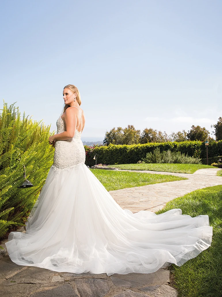 Casablanca Bridal 2359 Clara Wedding Dress Embellished V Neckline Fit and Flare - Image 3