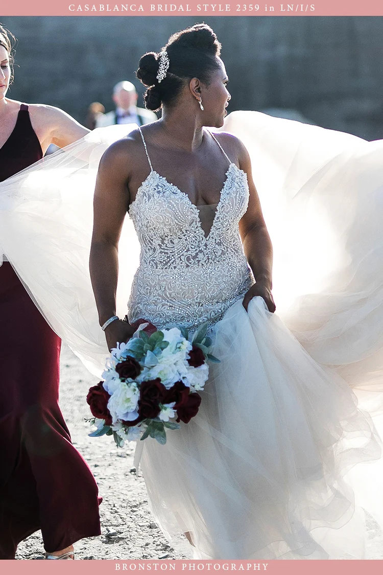 Casablanca Bridal 2359 Clara Wedding Dress Embellished V Neckline Fit and Flare - Image 4