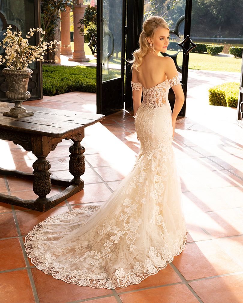 Casablanca Bridal 2376 KARINA Size 14, 20 Fit and Flare Wedding Dress Bridal Gown Lace Off the Shoulder - Image 6