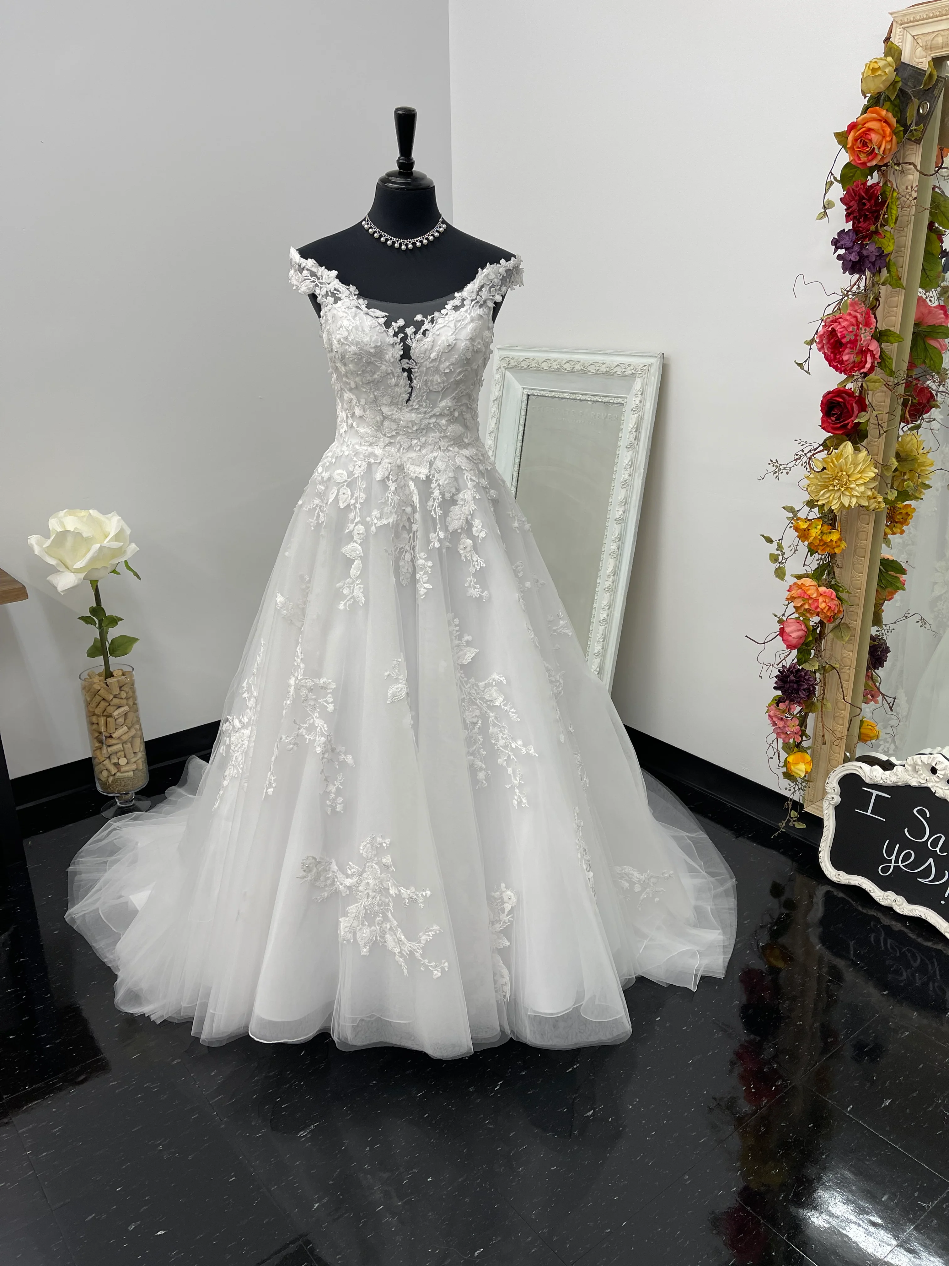Casablanca Bridal 2406 EVELINA Wedding Dress Off the Shoulder Ballgown Bridal Gown - Image 9