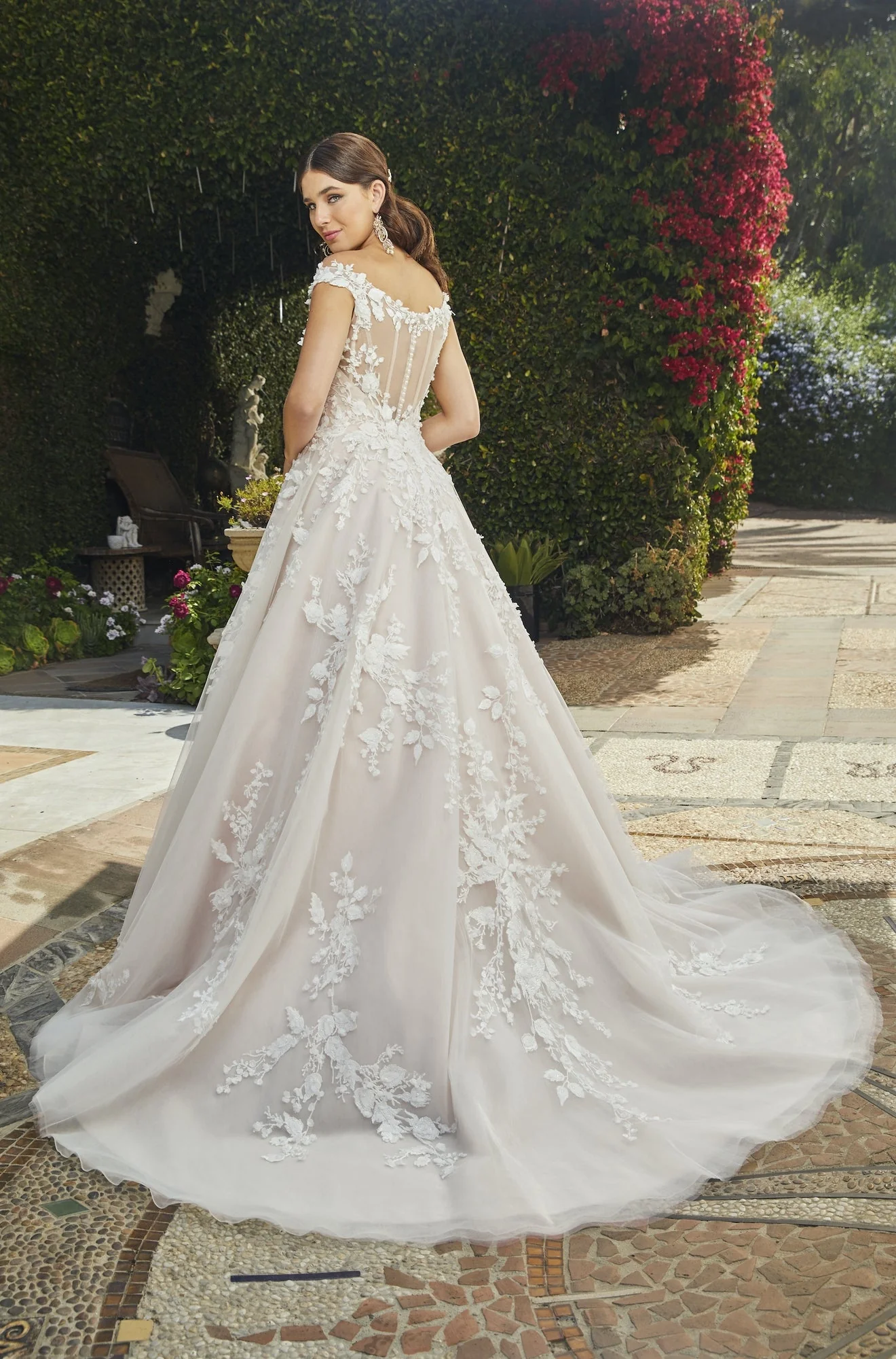 Casablanca Bridal 2406 Size 8 White Wedding Dress EVELINA Off the shoulder ballgown Bridal Gown - Image 9